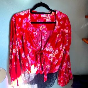 Free People Body suit boho shirt